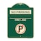 Signmission No Parking Fire Lane W/ No ParkingHeavy-Gauge Aluminum Architectural Sign, 24" x 18", G-1824-23810 A-DES-G-1824-23810 - alternate 1